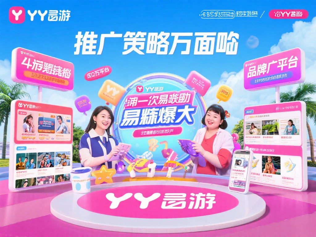 推广策略方面，YY易游通过与多家线上平台合作，打造